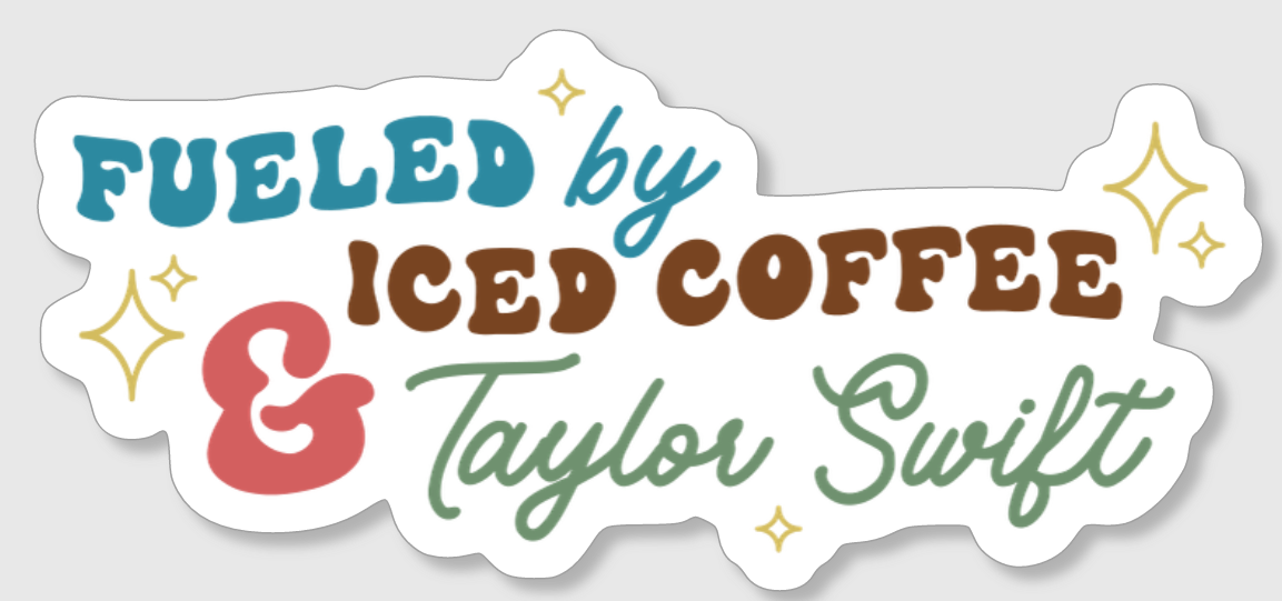 Taylor Swift and Iced Coffee Sticker