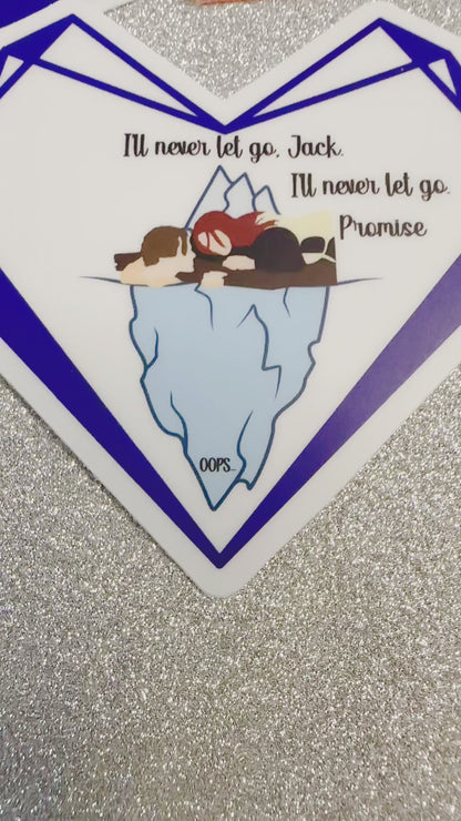 Titanic Sticker and Door Keychain Set