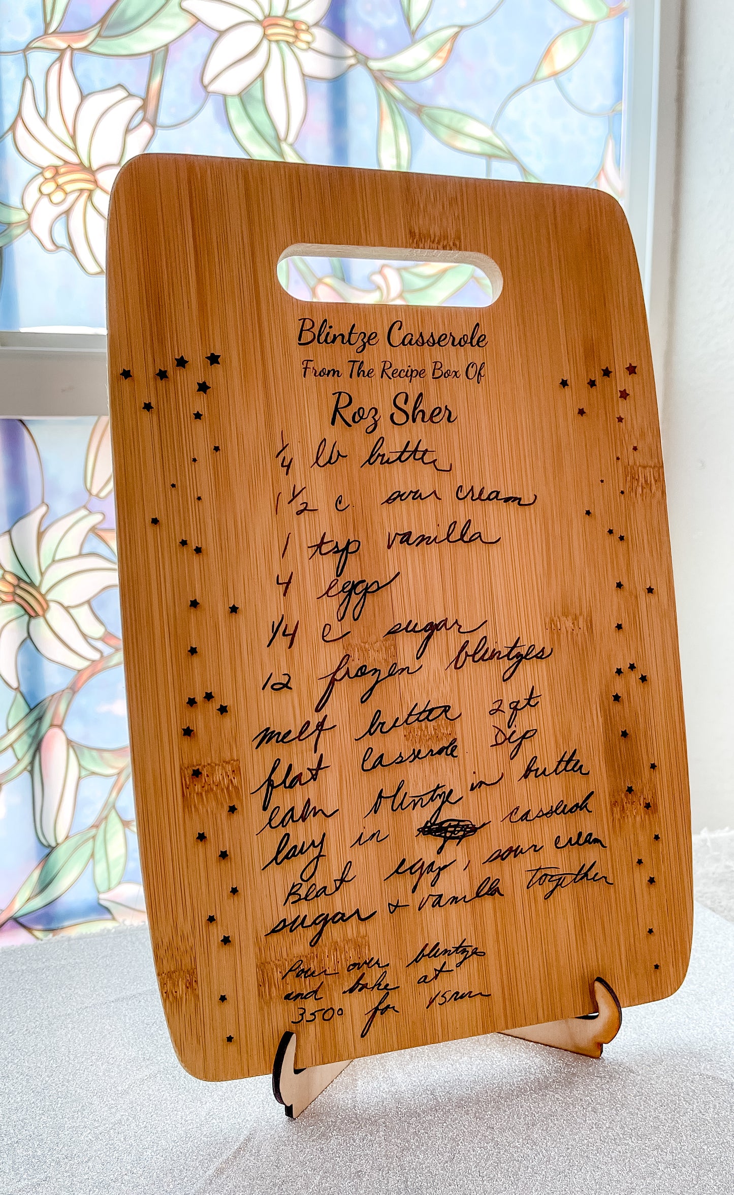 Small Recipe Board with Stand