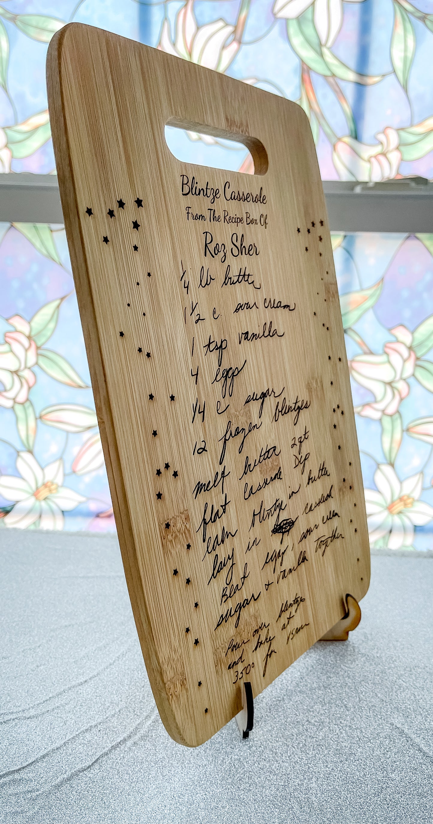 Small Recipe Board with Stand