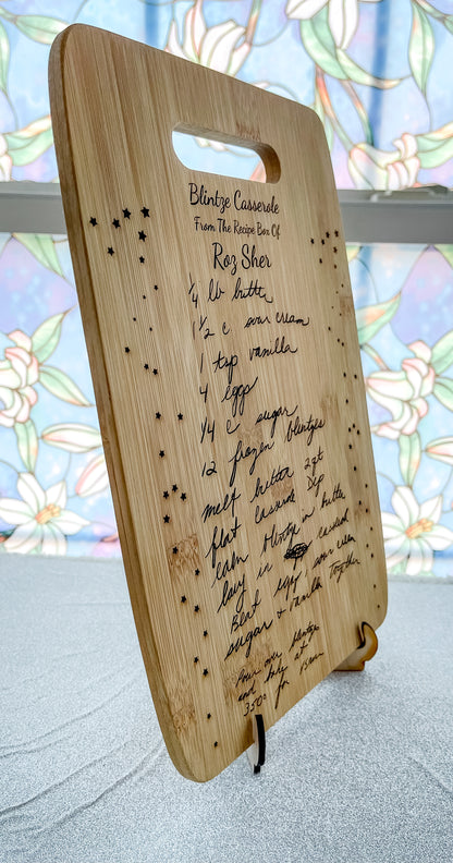 Small Recipe Board with Stand