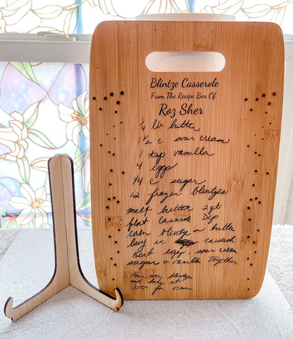 Small Recipe Board with Stand