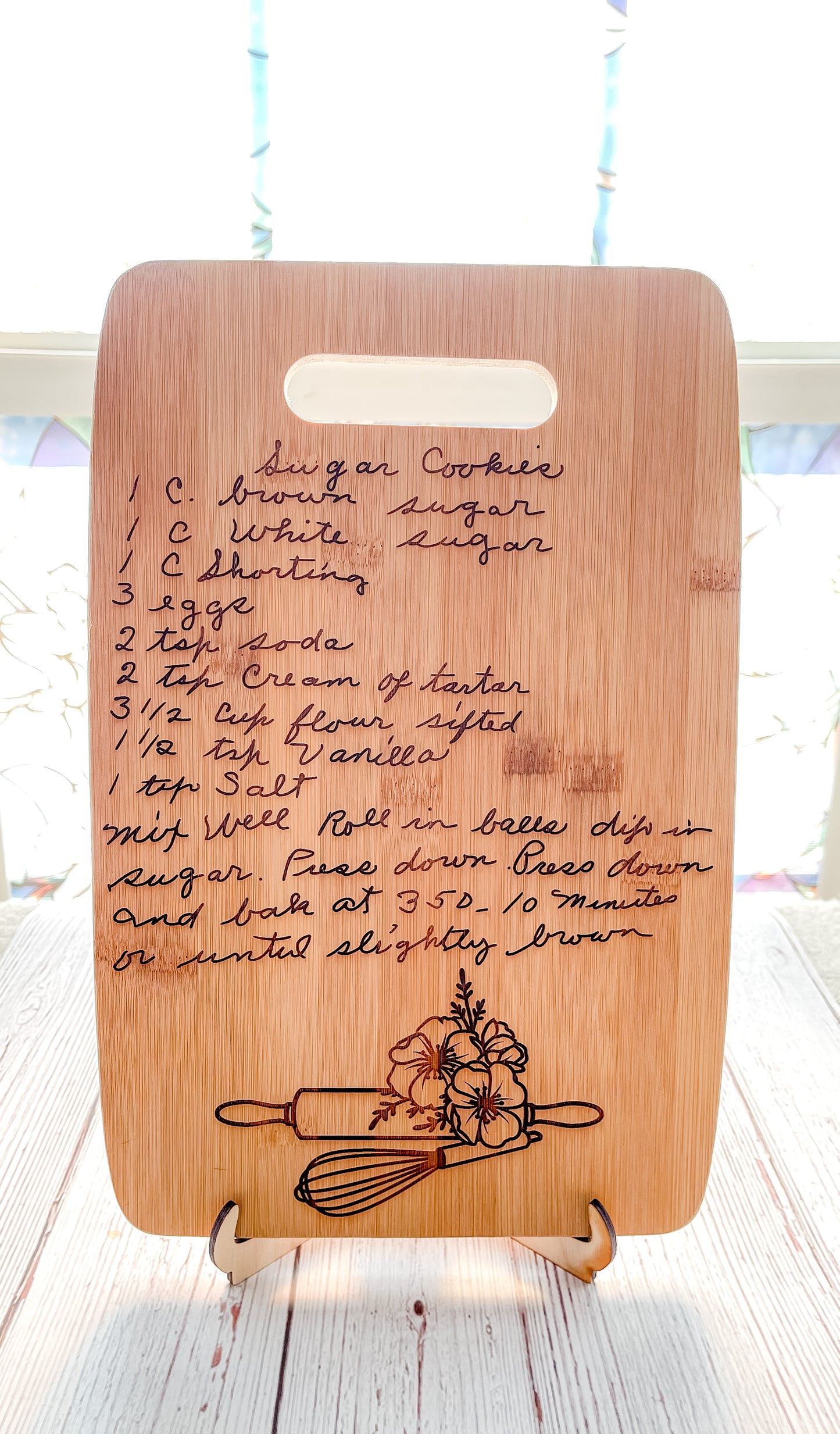 Small Recipe Board with Stand